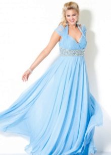 Robe de soirée bleue pour le plein