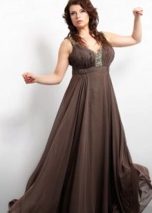 Robe de soirée marron