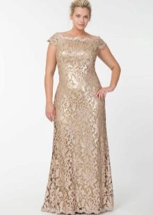 Robe de soirée en dentelle pour maman de la mariée