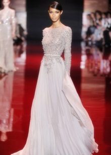 Robe de soirée lavande pour mère de la mariée