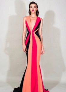 Zuhair Murad csíkos sellő estélyi ruha