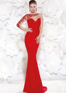 Robe de soirée longue avec une manche