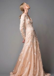 Robe de soirée fermée au sol