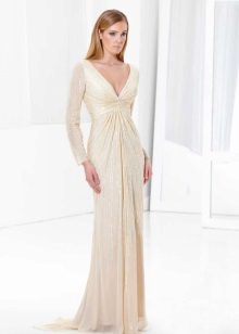 Robe de soirée à manches transparentes