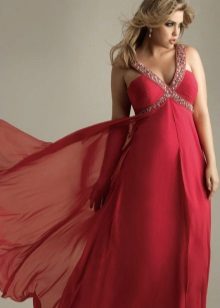 Robe de soirée à la grecque aux larges épaules