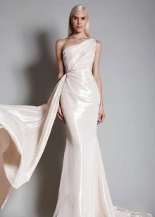 Robe de soirée nacrée