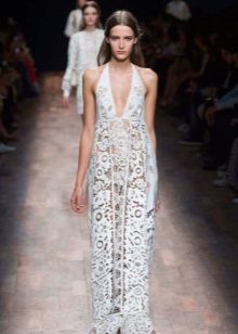 Robe en dentelle blanche Valentino