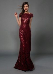 Robe de soirée bordeaux