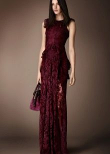 Robe de soirée bordeaux