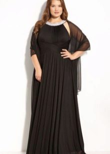 Robe de soirée noire en grande taille