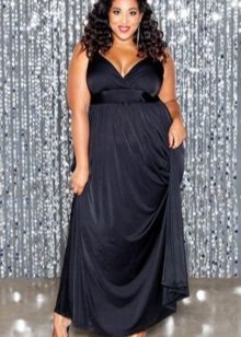 Robe de soirée noire Empire