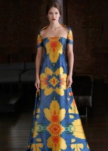 Robes de soirée du Naeem Khan yellow-blue