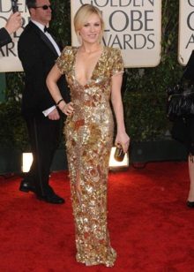 Robe de soirée de Alexander Mcqueen doré