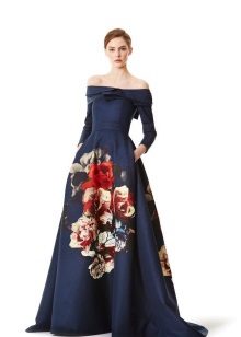 Robe de soirée de Carolina Herrera bleu