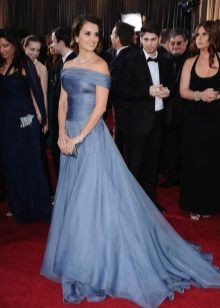 Robe de soirée bleue et grise d'Armani