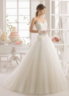 Mousseline de soie une ligne robe de mariée