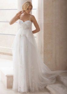 Robe de mariée en mousseline