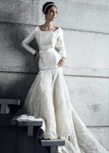 Robe de mariée sirène avec manches