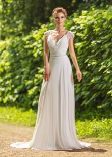 Robe de mariée à bretelles en dentelle