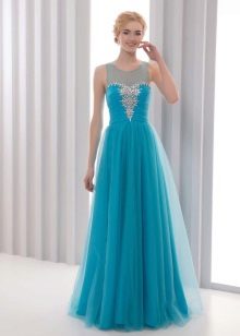 Robe bleue pas chère le soir