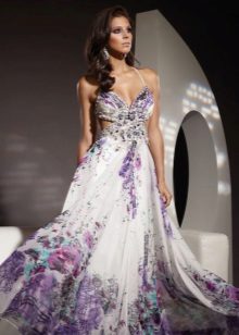 Robe de soirée en mousseline pas chère