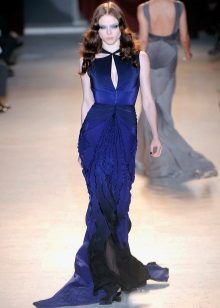 Robe de soirée bleu bleuet