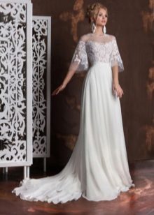 La robe de mariée avec un haut en dentelle n'est pas magnifique