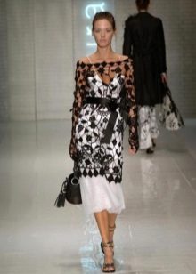 Robe de soirée en crochet avec passerelle