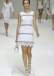 Robe en maille blanche de Dolce & Gabbana