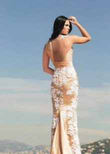 Robe de soirée sans haut du dos