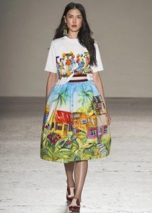 Robe de soirée d'été imprimée