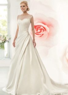 Robe de mariée A-ligne avec drapé