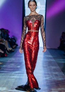 Robe de soirée issue de la collection Privee 2014 rouge