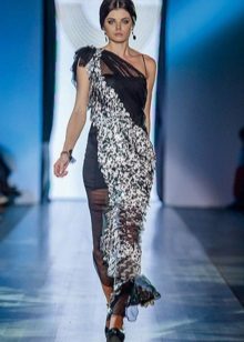 Robe du soir asymétrique de la collection Privee 2014