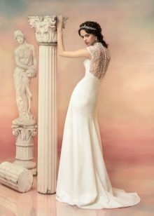 Robe de mariée en dentelle droite