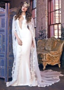 Galia Lahav 2016 esküvői ruha, mély nyakkivágással