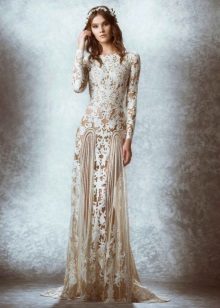 Zuhair Murad áttetsző esküvői ruha