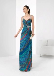 Robe de soirée bleue de Rosa