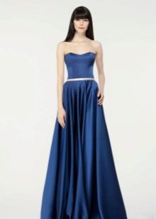 Robe de soirée bleue simple