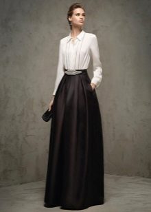 robe de soirée à manches pour femme 40 ans blanche et noire