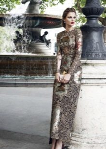 Robe de soirée en dentelle partielle pour femme 40 ans