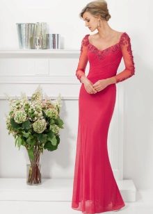 Robe de soirée sirène pour femme 40 ans rouge