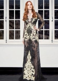 Robe noire en dentelle pour femme 40 ans