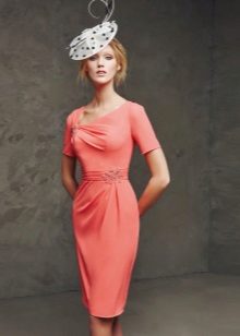 Robe de soirée en corail