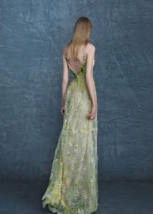 Robe de mariée verte