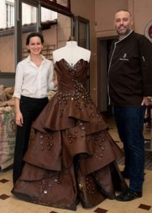 Robe de soirée en chocolat