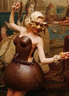 Robe de soirée en chocolat