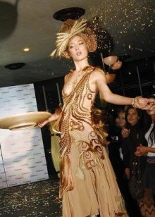 Robe de soirée cheveux beige