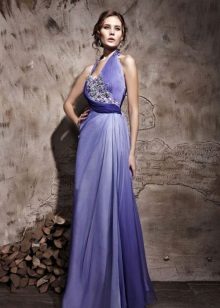 Robe de soirée lilas
