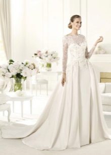 Robe de mariée A-ligne avec train par Eli Saab